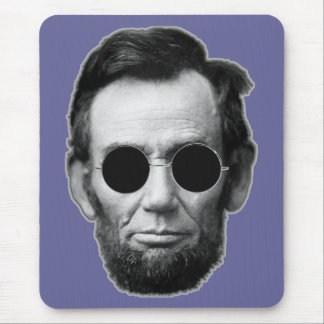 Tapis De Souris Abe Linoln et lunettes de soleil bon marché