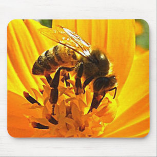 Tapis De Souris Abeille sur une fleur