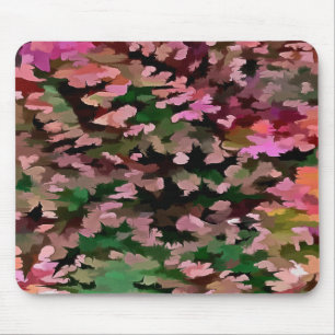 Tapis De Souris Abrégé sur feuillage dans le rose, la pêche et le