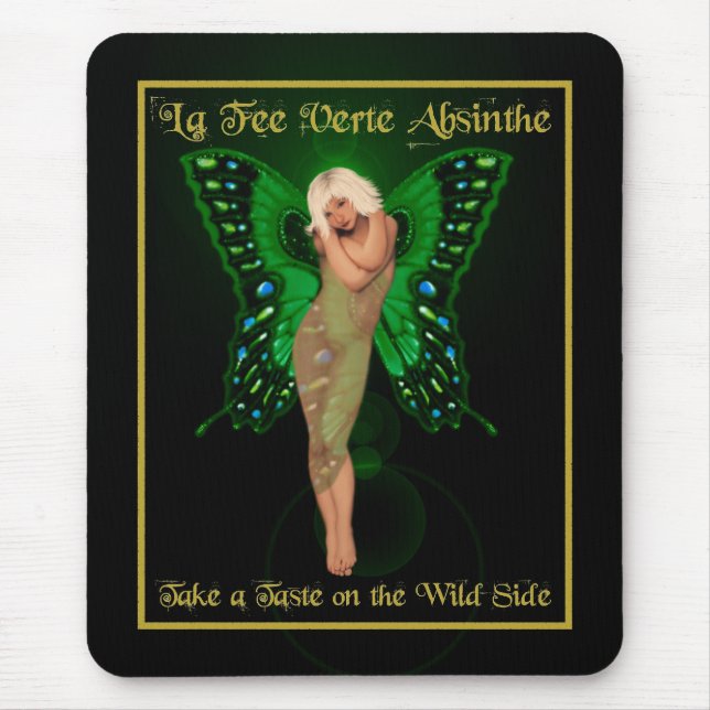 Tapis De Souris Absinthe féerique verte (Devant)