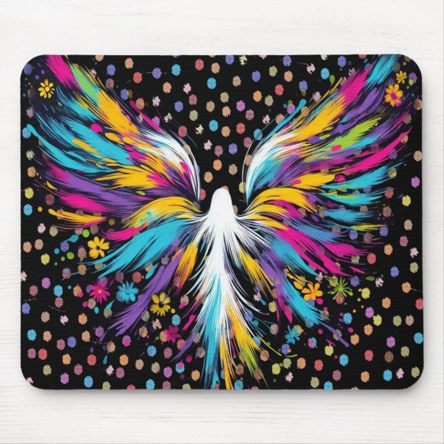Tapis De Souris Abstract Angel on a Sturdy Thick Mousepad (Devant)