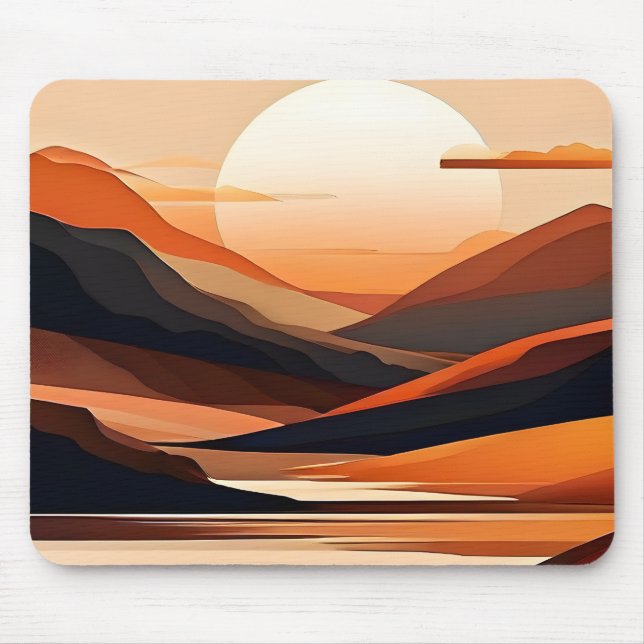 Tapis De Souris Abstract Minimalist Landscape (Devant)