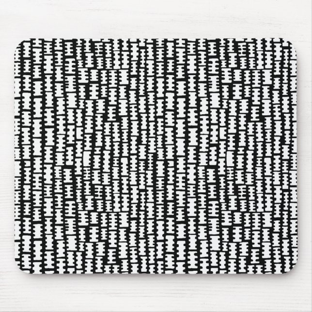 Tapis De Souris Abstrait 020712 - Blanc sur noir (Devant)