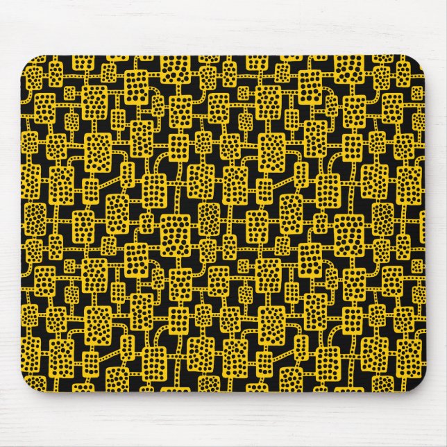 Tapis De Souris Abstrait 041113 - Ambre sur noir (Devant)
