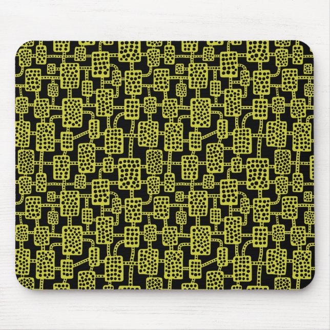 Tapis De Souris Abstrait 041113 - Banane sur noir (Devant)