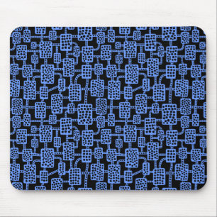 Tapis De Souris Abstrait 041113 - Bleu bébé sur noir