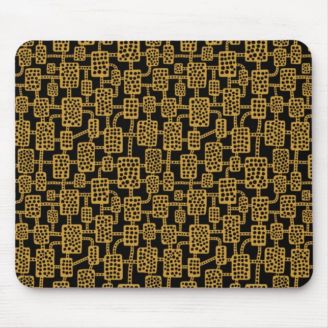 Tapis De Souris Abstrait 041113 - Brown or sur noir (Devant)