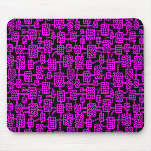 Tapis De Souris Abstrait 041113 - Magenta sur noir