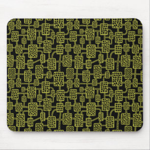 Tapis De Souris Abstrait 041113 - Olive on Black