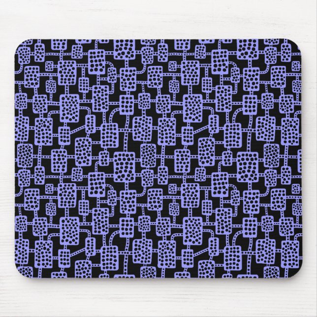 Tapis De Souris Abstrait 041113 - Pastel Blue sur Black (Devant)