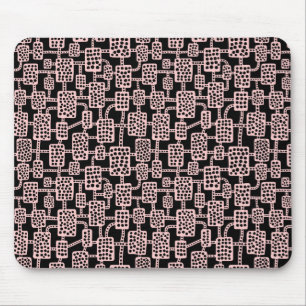 Tapis De Souris Abstrait 041113 - Rose pâle sur noir