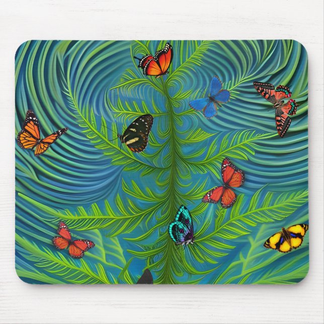 Tapis De Souris Abstrait Butterfly Dream Garden (Devant)
