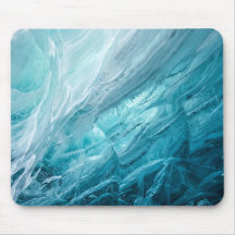 Tapis de souris abstrait en glace bleue glaciale