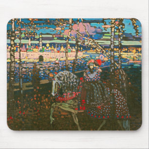 Tapis De Souris Abstrait Kandinsky équitation Couple coloré