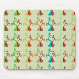 Tapis De Souris Abstrait Multicolor Tulip motif floral