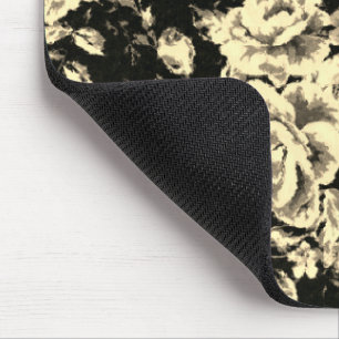 Tapis De Souris Abstraite texture de verre brillant fleuri vintage