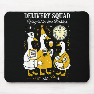 Tapis De Souris Accouchement OB GYN Année Nouvelle Oie Idiote Infi