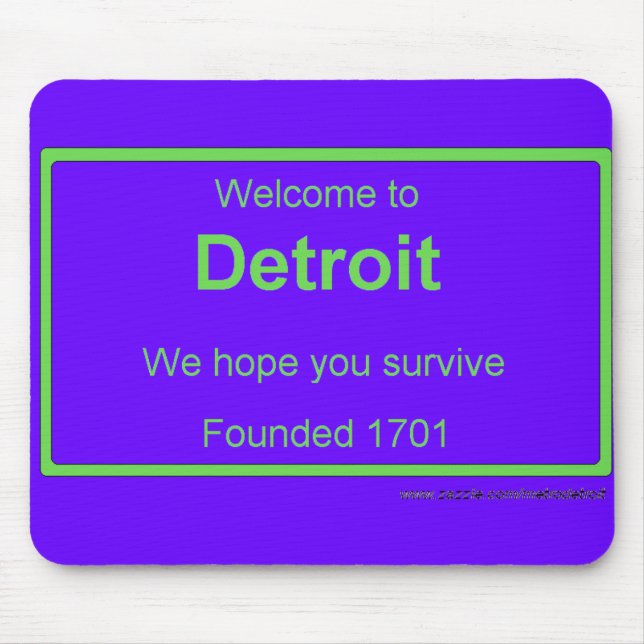 Tapis De Souris Accueil de Detroit (Devant)