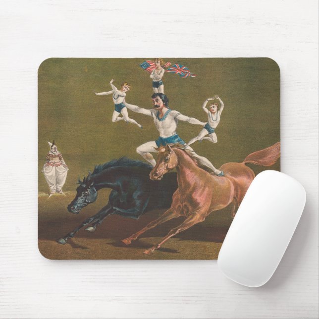 Tapis De Souris acrobates à cheval. (Avec souris)