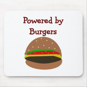 Tapis De Souris "Actionné par des hamburgers"--cadeaux drôles