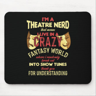 Tapis De Souris Actrice Théâtre Théâtre Scène Nerd Musique A