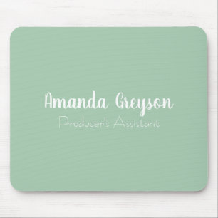 Tapis De Souris Add Your Name Minimal Monogram New Job Position