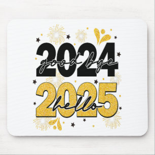 Tapis De Souris Adieu 2024 Bonjour 2025 Fireworks Bonne année