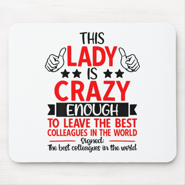 Tapis De Souris Adieu Collègue de Travail qui Part, Collègue qui S (Devant)