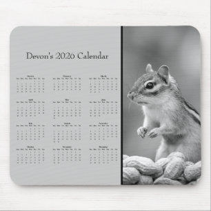 Tapis De Souris AdorablChipmunk : Personnalisez votre calendrier a