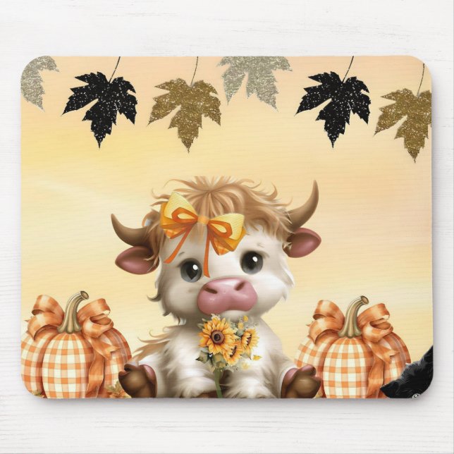 Tapis De Souris Adorable bébé Heifer (Devant)