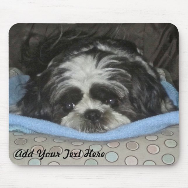 Tapis De Souris Adorable chih Tzu Puppy Pad à personnaliser (Devant)
