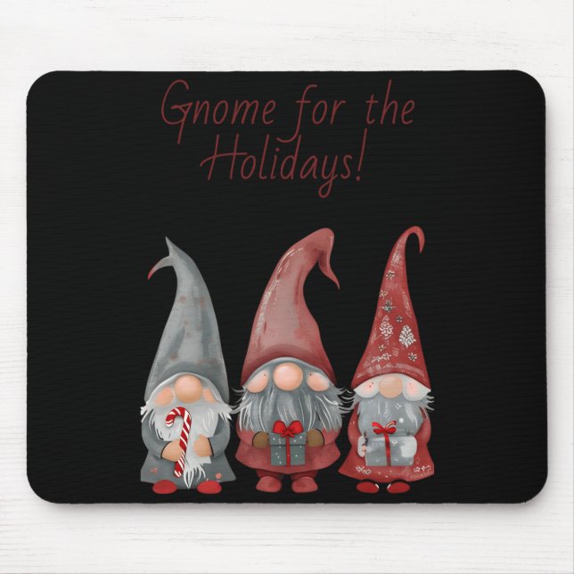 Tapis De Souris Adorable Christmas Gnomes With Holiday Cheer T Shi (Devant)
