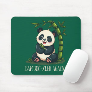 Tapis De Souris Adorable Panda Accrocher Bambou mignonette Cartoon