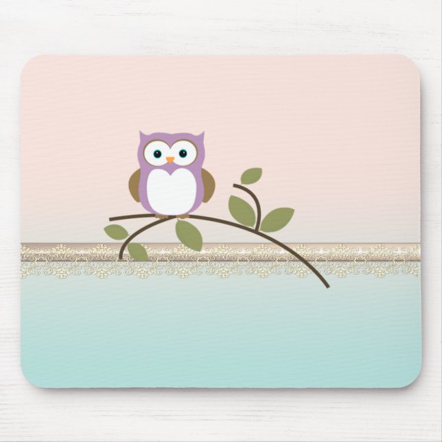Tapis De Souris Adorable Petite Chouette (Devant)