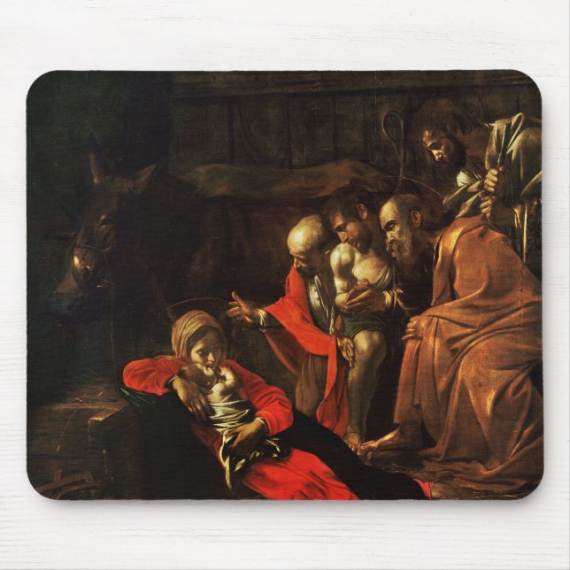 Tapis De Souris Adoration des bergers (Caravaggio) (Devant)