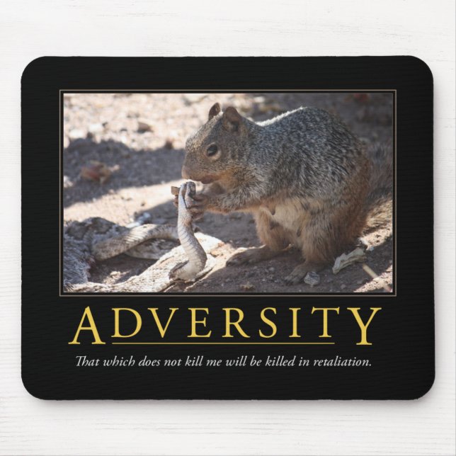 Tapis De Souris Adversité Demotivational Mousepad (Devant)