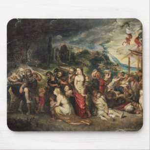 Tapis De Souris Aeneas prépare pour mener les Trojan dans l'exil