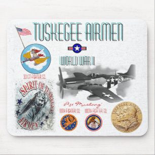 Tapis De Souris AÉRONEFS TUSKEGEE -301e escadron de chasse - WW II