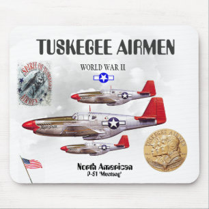Tapis De Souris AÉRONEFS TUSKEGEE -301e Sq.- WW II Souris Pa