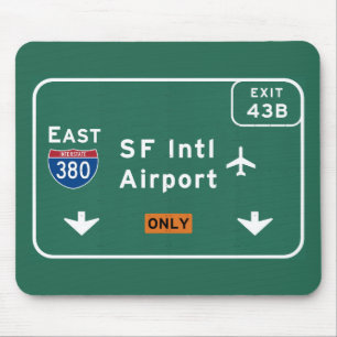 Tapis De Souris Aéroport I-380 E de San Francisco CA SFO d'un ét