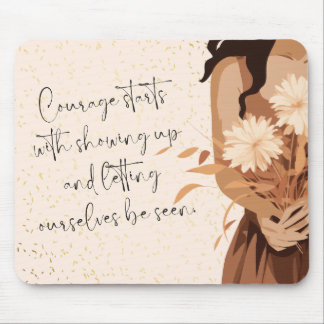 Tapis De Souris Aesthetic Chic Neutral Girl Motivation Quote 