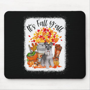 Tapis De Souris Affaire Y'all Schnauzer Dog Halloween Thanksgivi