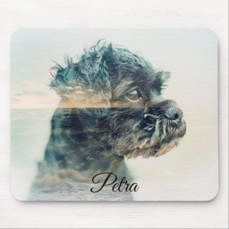 Tapis De Souris Affenpinscher Chien MOM Summer Beach Photo Effet