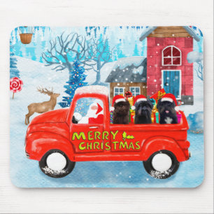 Tapis De Souris Affenpinschers Chien dans un camion de livraison d