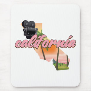 Tapis De Souris Affiche de carte de Californie États-Unis