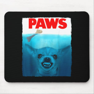 Tapis De Souris Affiche de film mignon avec des pattes de chien Ch