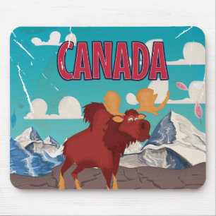 Tapis De Souris Affiche de la vieille caricature de l'orignal du C