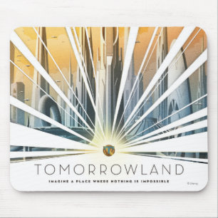 Tapis De Souris Affiche de la ville de Tomorrowland