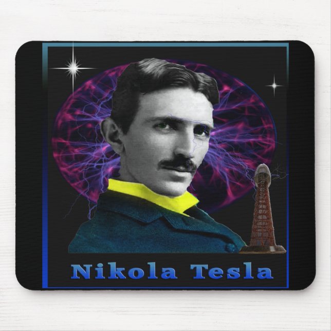 Tapis De Souris Affiche de Nikola Tesla (Devant)