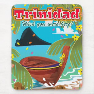 Tapis De Souris Affiche de voyage de bande dessinée de Trinité